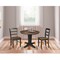 International Concepts 36 in. Solid Wood Round Extension Dining Table with 2 Chairs in Hickory/Washed Coal K45-36RXT-23B-C2-2 - alternate 3